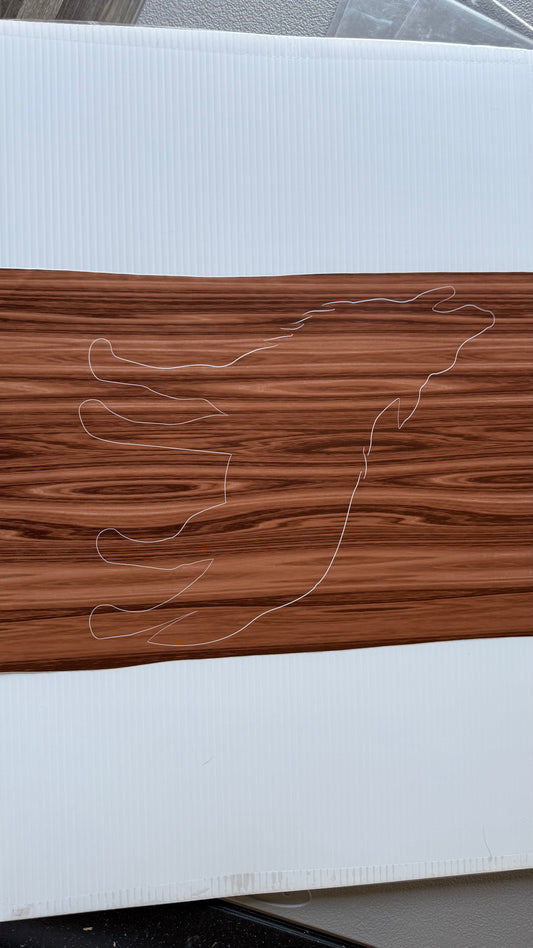 Stencil - Howling Wolf - Easy Liner Removable Adhesive Contact Paper