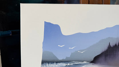 Painting #2042 - 16x20" Canvas - Oregon Coast Seascape painted 9-7-25