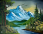 Painting #1894 - 16x20" Canvas - Mountain River Landscape painted 6-15-25