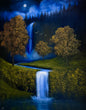 Painting #2343 - 22x28" Canvas - Orchard Falls painted 3-19-26