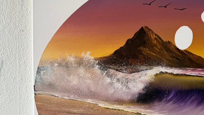 Painting #1981 - 20x24" Canvas - Palette Seascape painted 8-7-25