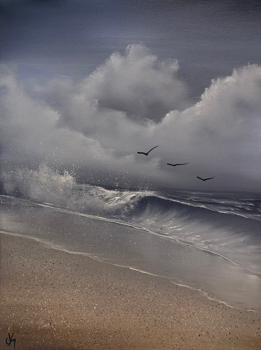 Painting #2126- 18x24" Canvas - Seascape painted 10-27-25