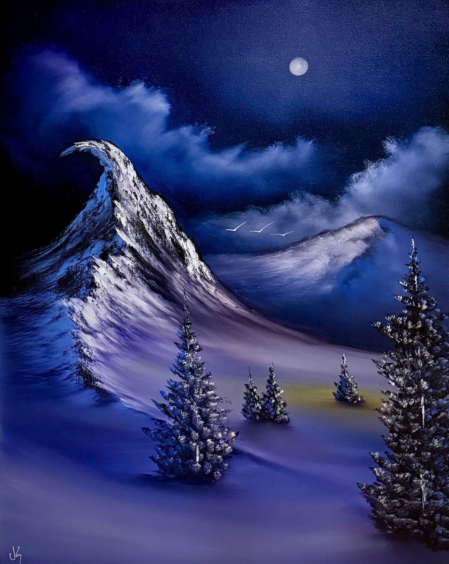 Painting #2188 - 24x30" Canvas - Mount Crumpit painted 12-14-25