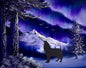 Painting #2387 - 16x20" Canvas - Northern Lights Silhouette painted 4-13-26