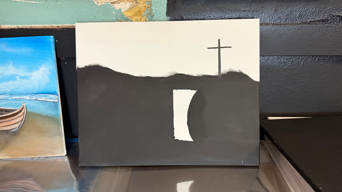 16x20" Color Your Own Canvas - Resurrection Cross