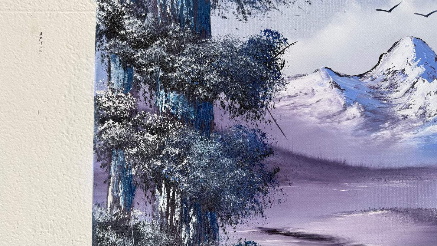 Painting #1987 - 16x20" Canvas - Mountain Landscape painted 8-10-25