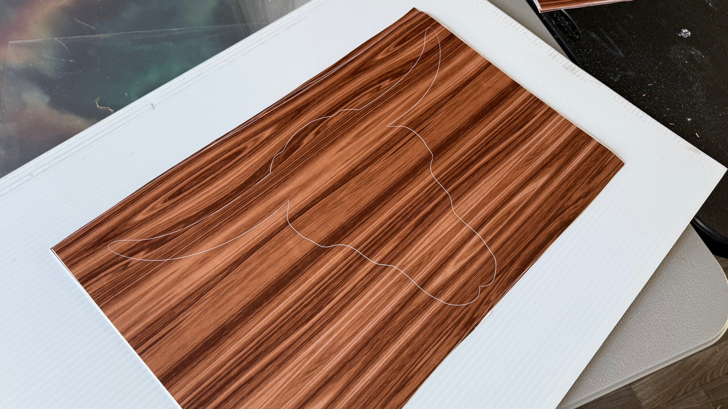 Stencil - Cattle Skull - Easy Liner Removable Adhesive Contact Paper