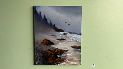 Painting #2015 - 16x20" Canvas - Oregon Coast Seascape painted 8-23-25