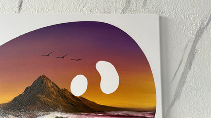 Painting #1981 - 20x24" Canvas - Palette Seascape painted 8-7-25