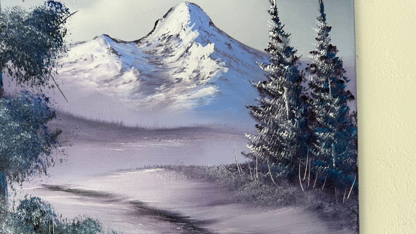 Painting #1987 - 16x20" Canvas - Mountain Landscape painted 8-10-25