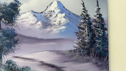 Painting #1987 - 16x20" Canvas - Mountain Landscape painted 8-10-25