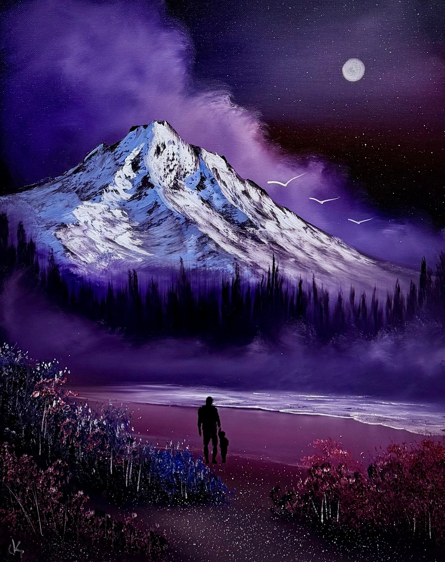 Painting #2526 - 16x20" Canvas - Mountain Landscape painted 7-24-26