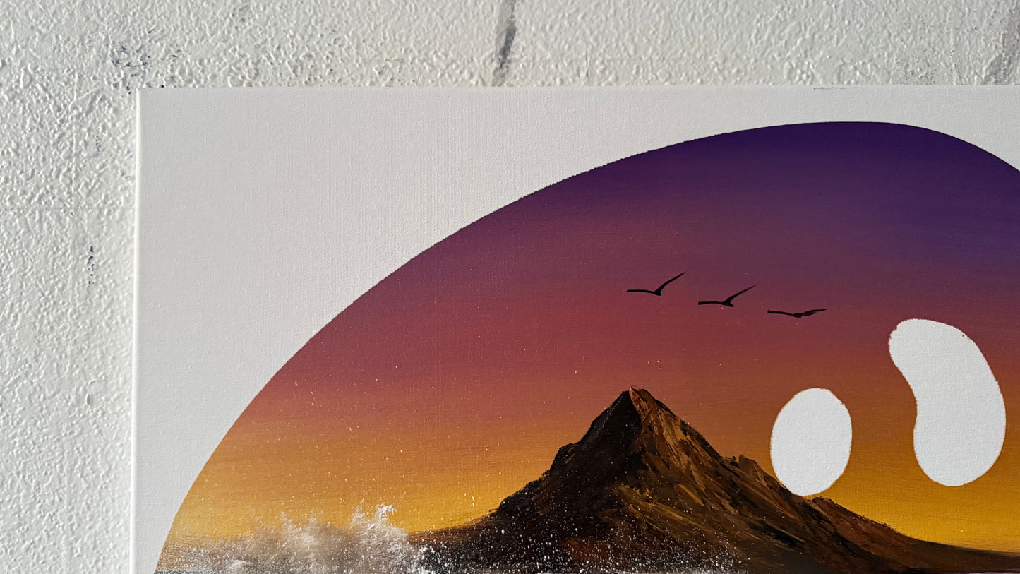 Painting #1981 - 20x24" Canvas - Palette Seascape painted 8-7-25