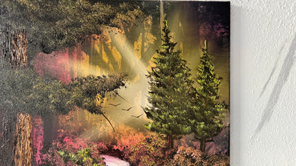 Painting #1986 - 20x24" Canvas - Foret Waterfall painted 8-9-25