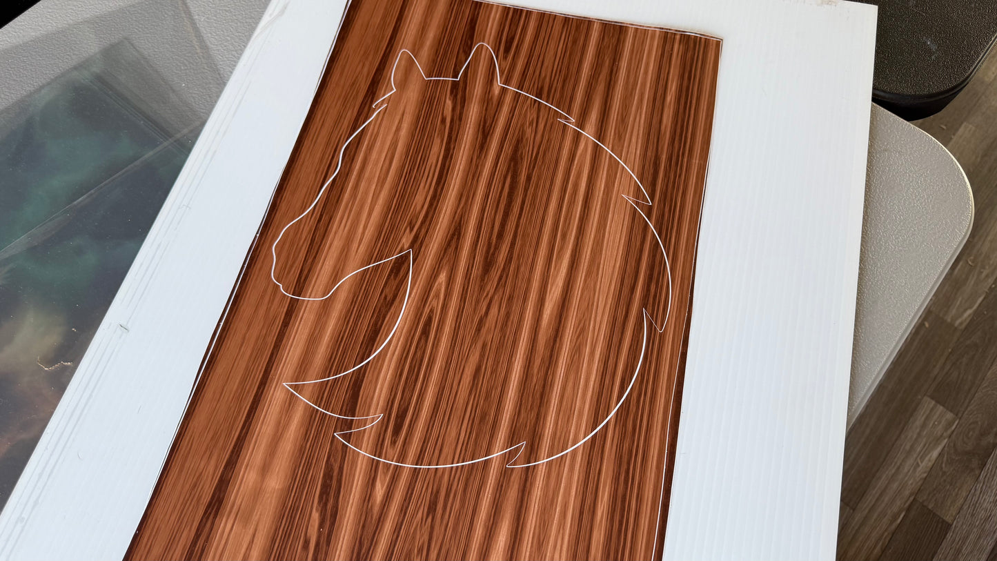 Stencil - Horse Head - Easy Liner Removable Adhesive Contact Paper