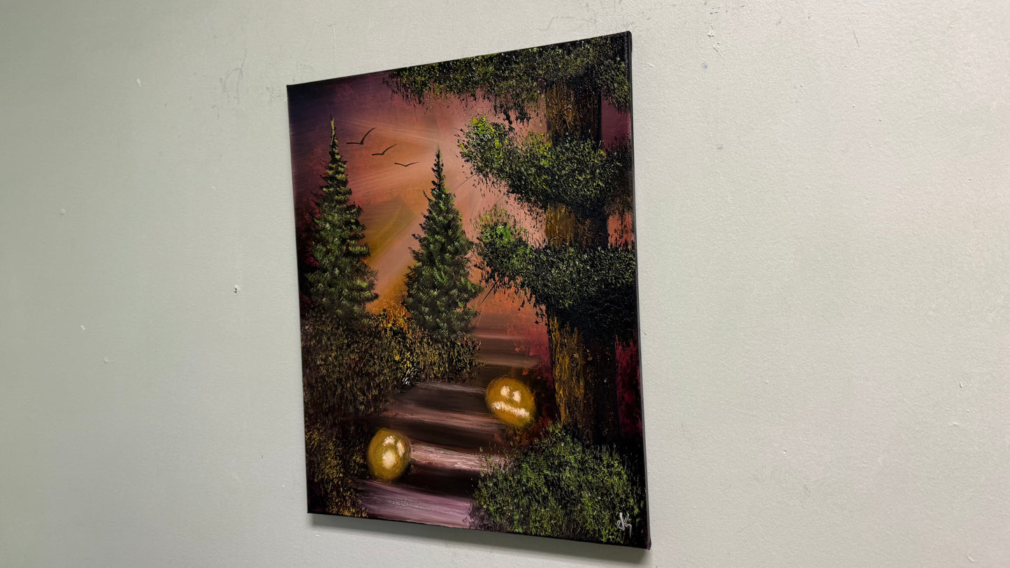 Painting #2021 - 16x20" Canvas - Autumn Landscape painted 8-27-25