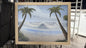 Painting #2040 - 18x24" Canvas - Tropical Seascape with Beachwood Frame included painted 9-6-25