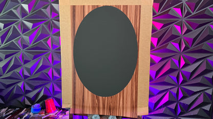 Painting #2036 - 16x20" Canvas - Oval Mountain Landscape painted 9-5-25