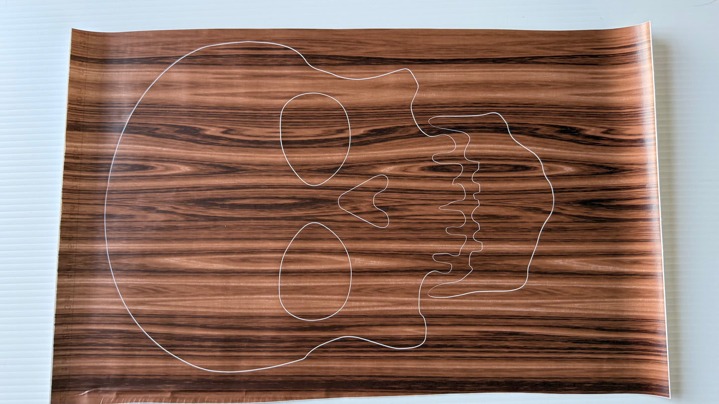 Stencil - Skull - Easy Liner Removable Adhesive Contact Paper