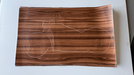 Stencil - Motorcycle - Easy Liner Removable Adhesive Contact Paper