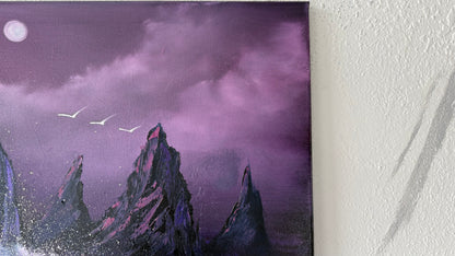 Painting #1959 - 16x20" Canvas - Fantasy Seascspe painted 7-25-25