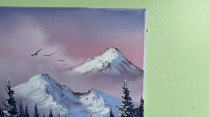 Painting #2018 - 16x20" Canvas - Winter Landscape painted 8-24-25