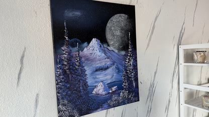 Painting #2006 - 20x24" Canvas - Space Mountain Landscape painted 8-18-25