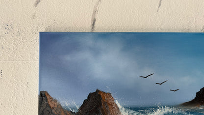 Painting #1970- 16x20" Canvas - Tropical Seascape painted 7-31-25