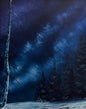 Painting # by Dani from Happily Painted - 16x20" Canvas - Milky Way Landscape