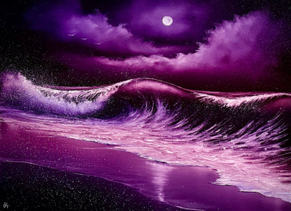 Painting #2368 - 18x24" Canvas - Crashing Wave Seascape painted 4-2-26