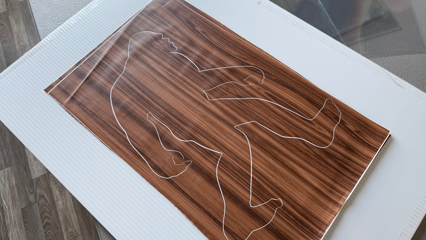 Stencil - Bigfoot - Easy Liner Removable Adhesive Contact Paper