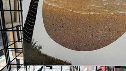 Painting #2034 - 16x20" Canvas - Conch Shell Seascape painted 9-4-25