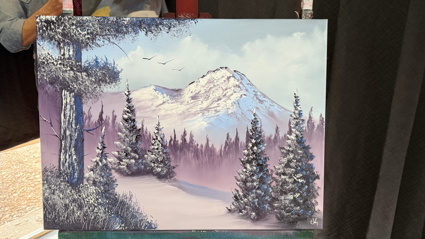 Painting #2053 - 18x24" Canvas - Mountain Landscape painted 9-13-25