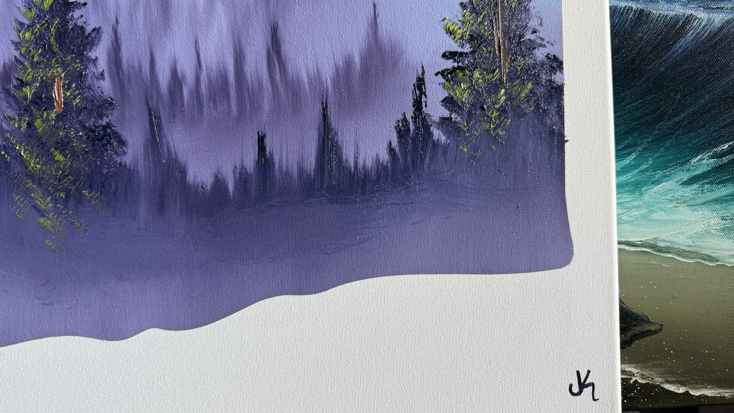 Painting #2043 - 16x20" Canvas - Washington Forest painted 9-7-25