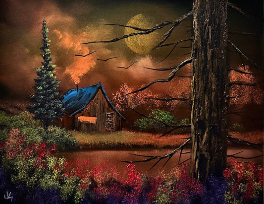 Painting #1498 - 16x20" Canvas - Autumn Landscape