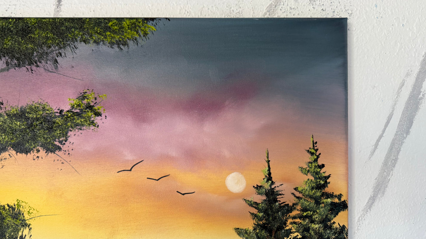 Painting #1978 - 20x24" Canvas - Smoky Mountains painted 8-5-25