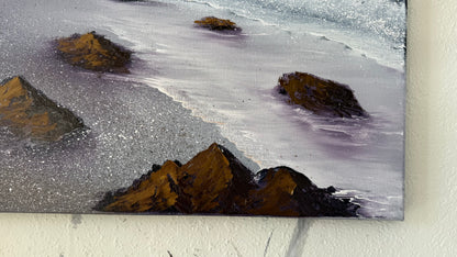 Painting #2052 - 16x20" Canvas - Oregon Coast Seascape painted 9-13-25