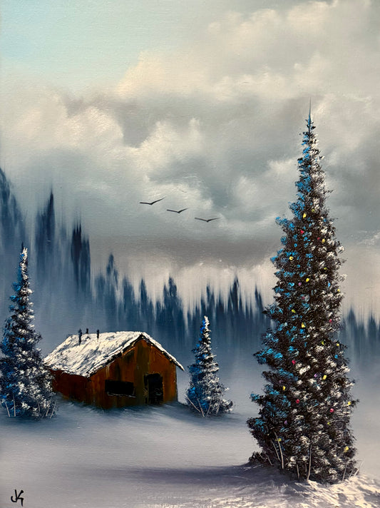 Painting #1572 - 18x24" Canvas - Winter Landscape