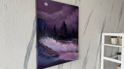 Painting #1959 - 16x20" Canvas - Fantasy Seascspe painted 7-25-25