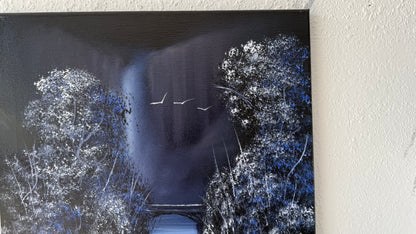 Painting #2022 - 16x20" Canvas - Multnomah Falls painted 8-28-25