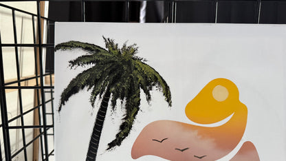 Painting #2034 - 16x20" Canvas - Conch Shell Seascape painted 9-4-25