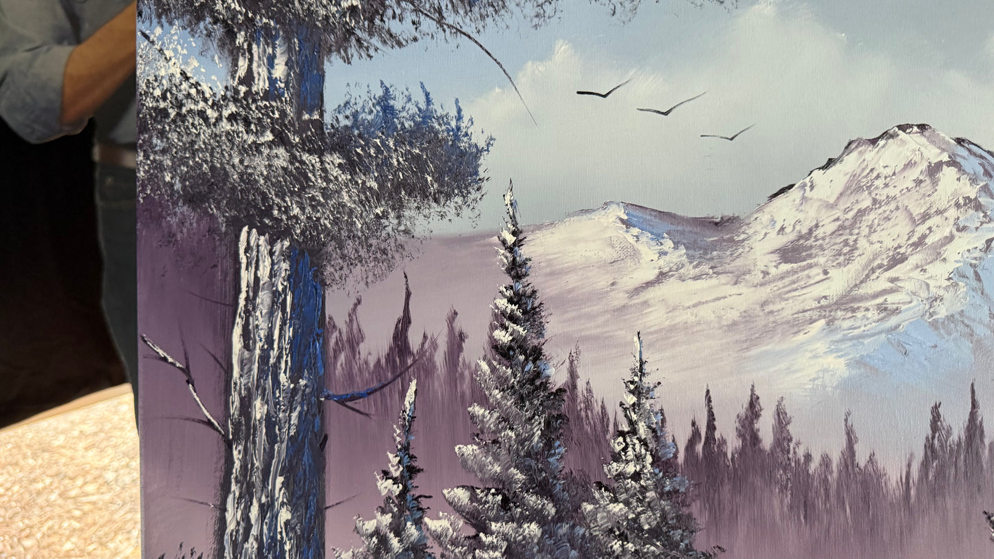 Painting #2053 - 18x24" Canvas - Mountain Landscape painted 9-13-25