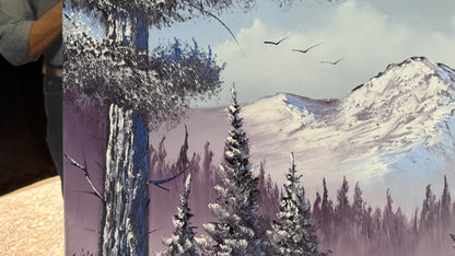 Painting #2053 - 18x24" Canvas - Mountain Landscape painted 9-13-25