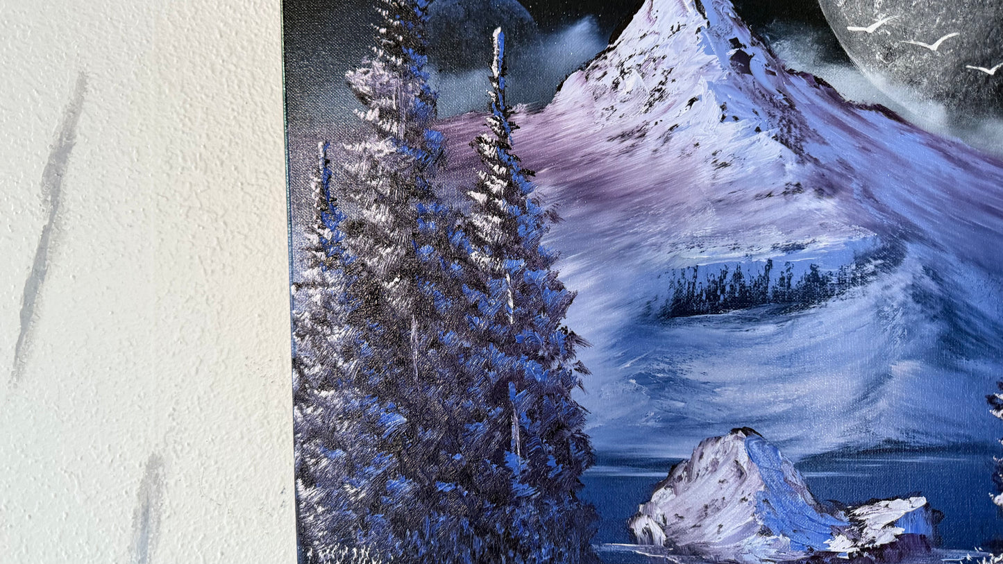 Painting #2006 - 20x24" Canvas - Space Mountain Landscape painted 8-18-25