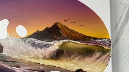 Painting #1984 - 18x24" Canvas - Palette Seascape painted 8-8-25