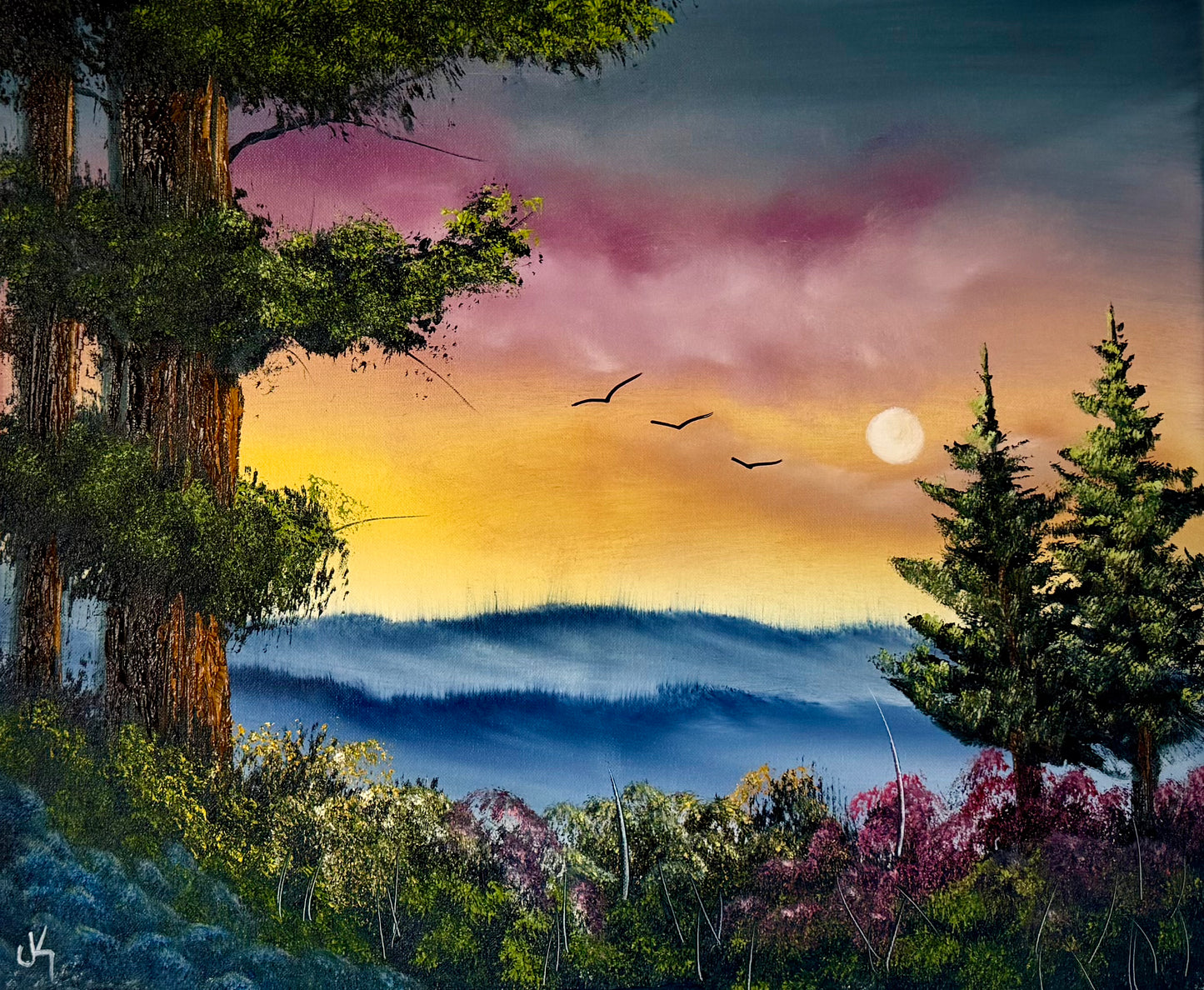 Painting #1978 - 20x24" Canvas - Smoky Mountains painted 8-5-25