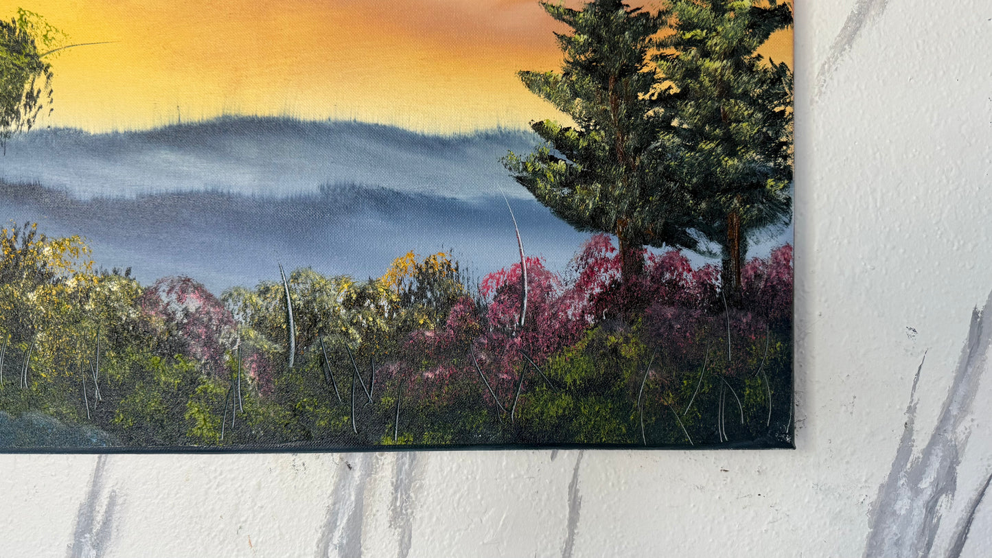 Painting #1978 - 20x24" Canvas - Smoky Mountains painted 8-5-25