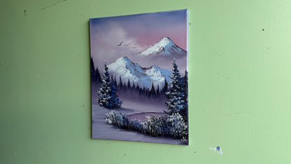 Painting #2018 - 16x20" Canvas - Winter Landscape painted 8-24-25