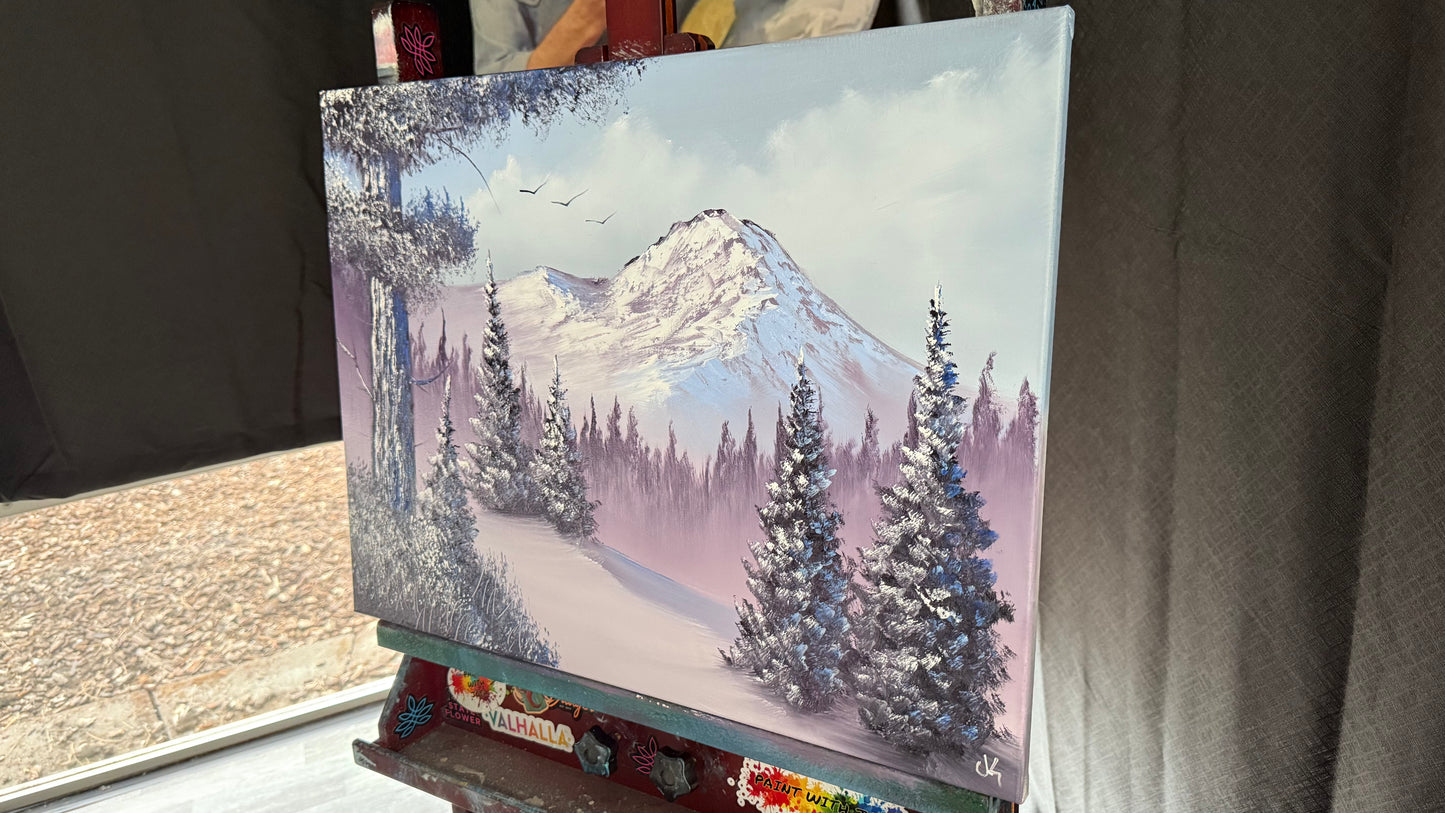 Painting #2053 - 18x24" Canvas - Mountain Landscape painted 9-13-25