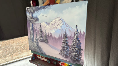 Painting #2053 - 18x24" Canvas - Mountain Landscape painted 9-13-25